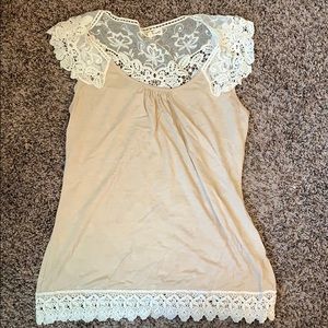 Cream cotton top